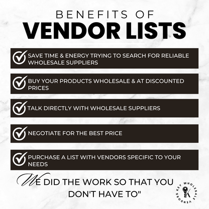 Benefits of Vendor Lists
