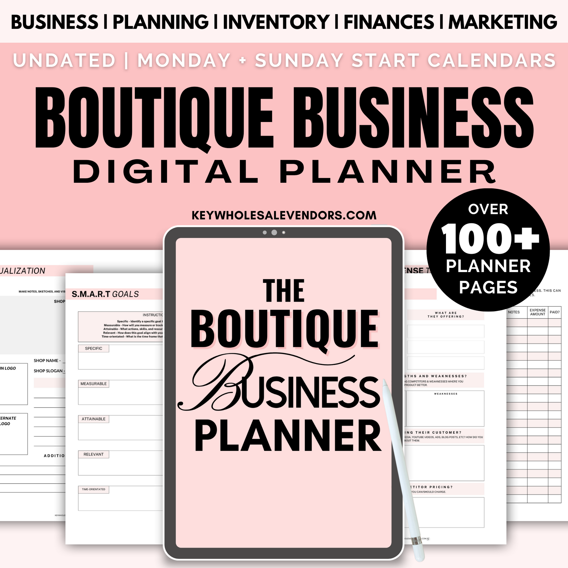 Boutique Business Digital Planner