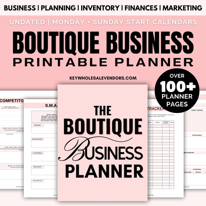 Boutique Business Printable Planner