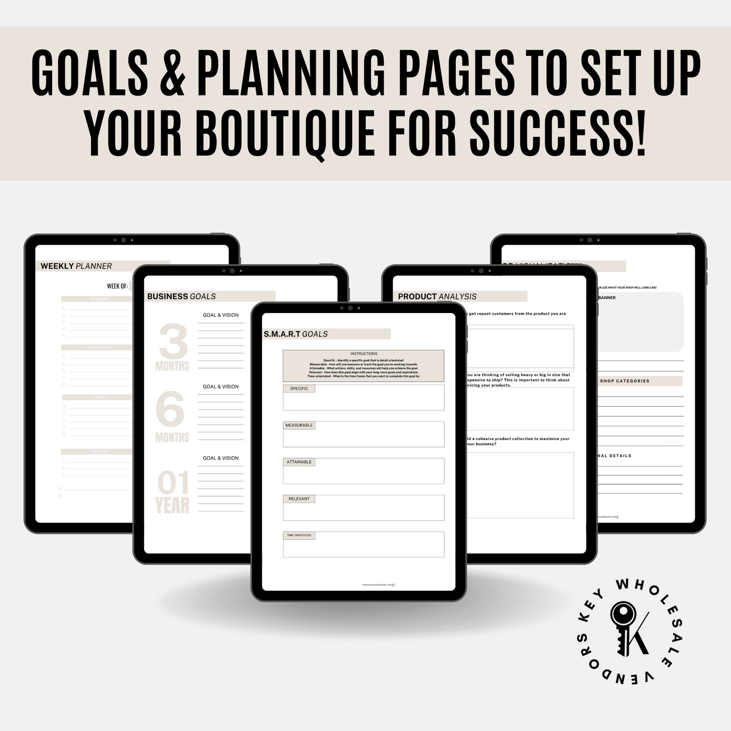 Goal setting pages