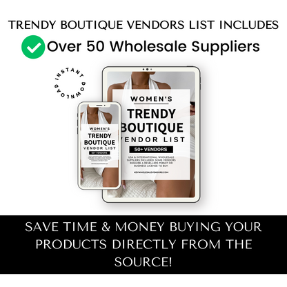Trendy Boutique Vendors List - 50+ Wholesale Clothing Dirstributors